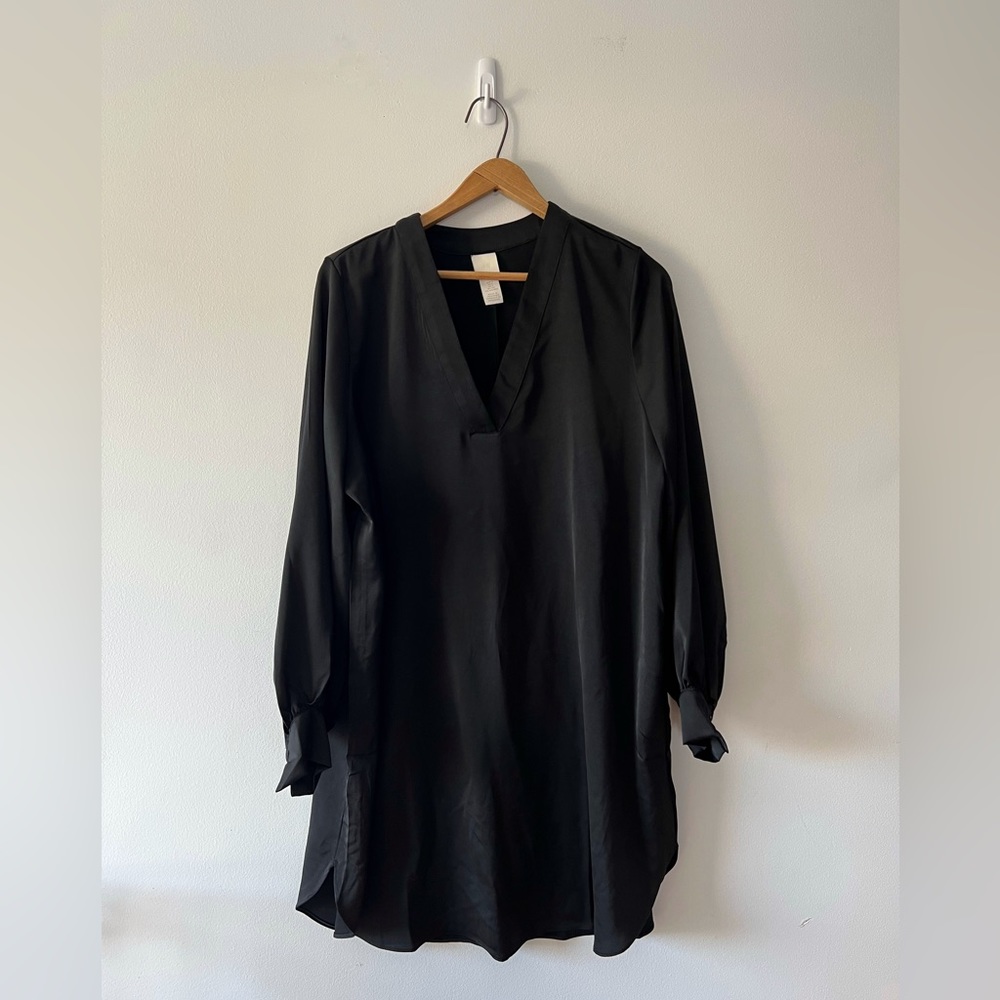 Like New H&M Black Satin Tunic for Fall